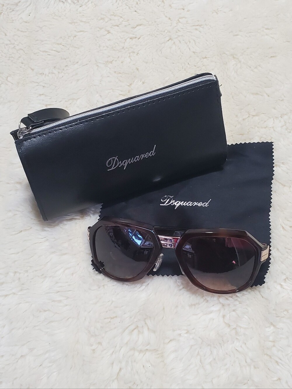 Dsquared Black Sunglasses with Brown Gradient Lenses